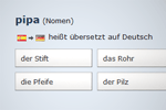 Spanisch Vokabeltrainer Multiple Choice - Übersetzung Deutsch nach Spanisch - Spanisch nach Deutsch Vokabeltrainer